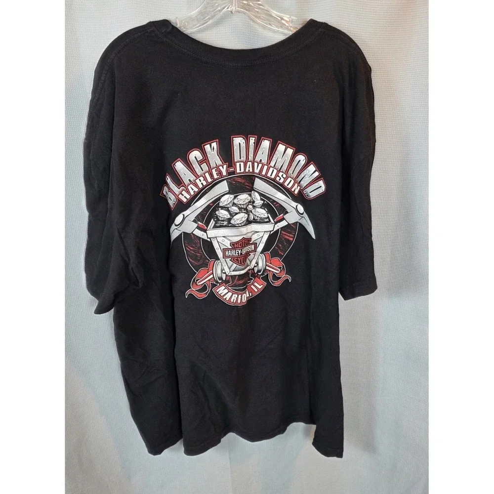 Harley-Davidson T-Shirt Black Diamond MARION, IL SZ 3XL XXXL Made in USA - Picture 2 of 6